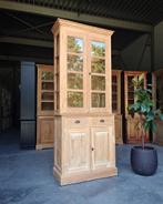 Teak Vitrinekast | Hoge Servieskast | Leuke Keukenkast #2203, Huis en Inrichting, Kasten | Vitrinekasten, Niet ingevuld, 200 cm of meer