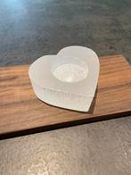 Seleniet Hart Waxinelichthouder, Overige materialen, Wit, Nieuw, Ophalen of Verzenden