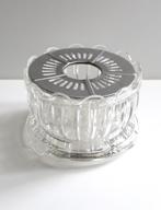 Decoratief oud glazen theelichtje, warmhouder in prima staat, Ophalen of Verzenden