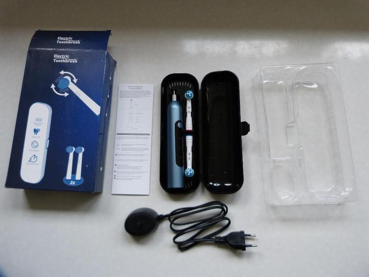 Nieuwe elektrische tandenborstel met reisetui oplader en 2, Witgoed en Apparatuur, Persoonlijke-verzorgingsapparatuur, Nieuw, Mondverzorging