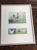 Schilderijen, kunst kippen wiebe van der Zee, Antiek en Kunst, Kunst | Schilderijen | Klassiek, Ophalen of Verzenden