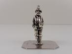 Zilveren miniatuur Bierverkoper                         Z159, Ophalen of Verzenden, Zilver