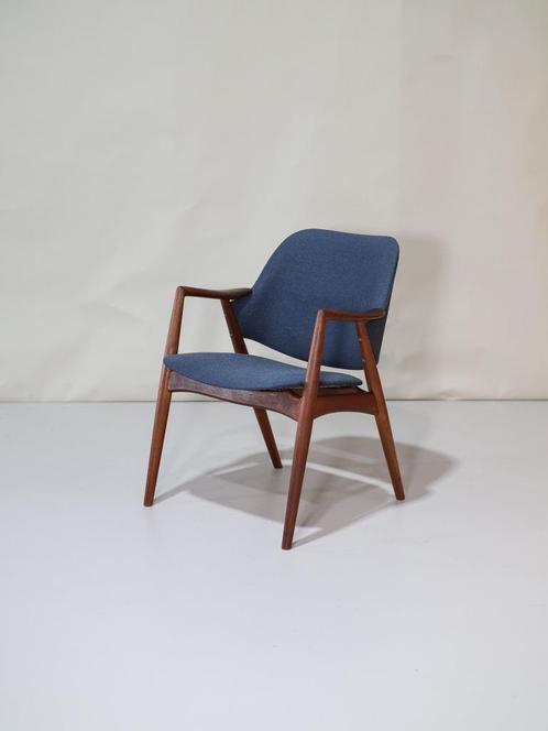 Armstoel Alf Svensson Dux Zweeds bureaustoel vintage, Huis en Inrichting, Bureaustoelen, Zo goed als nieuw, Bureaustoel, Blauw