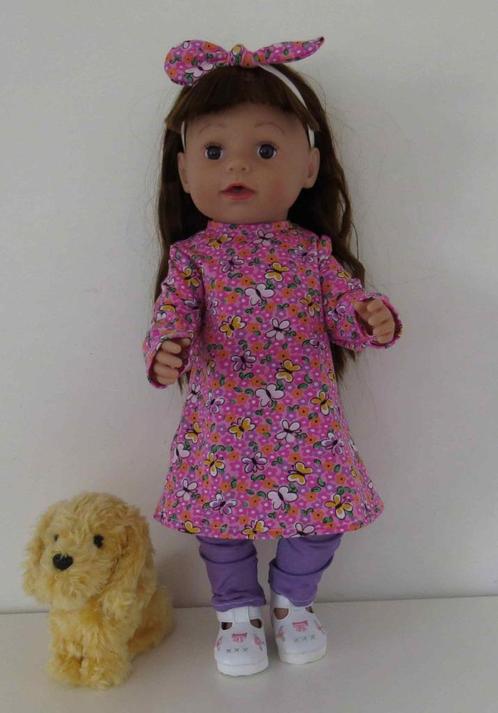 poppenkleertjes babypop born 43cm (herfst jurk setje ), Kinderen en Baby's, Speelgoed | Poppen, Nieuw, Babypop, Ophalen of Verzenden