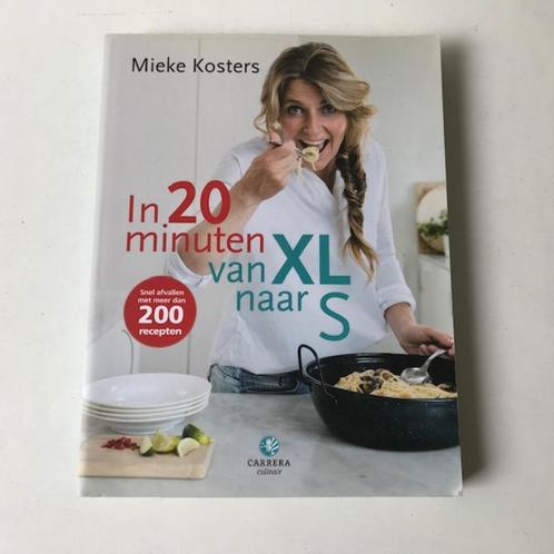 In 20 minuten van XL naar S , Mieke Kosters, Boeken, Kookboeken, Zo goed als nieuw, Voorgerechten en Soepen, Hoofdgerechten, Tapas, Hapjes en Dim Sum