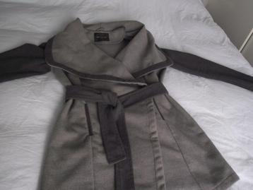 grijs Jane Norman winterjas met grote kraag overslag jas XL beschikbaar voor biedingen