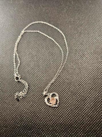 Antiek stijl 925 zilveren ketting met hart.

 beschikbaar voor biedingen