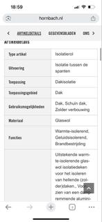 Isover rollisol plus isolatie - Nieuw in verpakking, Doe-het-zelf en Verbouw, Isolatie en Afdichting, 4 tot 8 cm, Nieuw, Ophalen of Verzenden