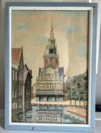 Pastel van A. Grondsma, De Waag Haarlem, Antiek en Kunst, Ophalen of Verzenden