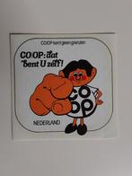Vintage sticker COOP supermarkt Nederland, Ophalen of Verzenden, Zo goed als nieuw, Winkel of Supermarkt