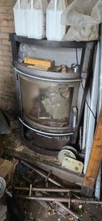 Houtkachel 8kW - Defect Raam, Werkt Prima, Ophalen, Gebruikt, Houtkachel, Vrijstaand