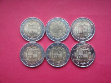 Kavel Andorra setje UNC 2 Euromunten 2017 / 2024.   beschikbaar voor biedingen