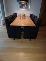 6 leren fauteuils - comfortabel en stijlvol, Huis en Inrichting, Stoelen, Ophalen, Comfortabele fauteuils, Zwart, Leer