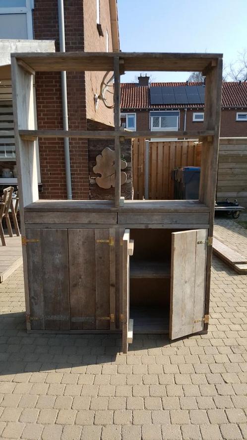 Buffetkast met lades steigerhout, Huis en Inrichting, Kasten | Buffetkasten, 25 tot 50 cm, Ophalen of Verzenden