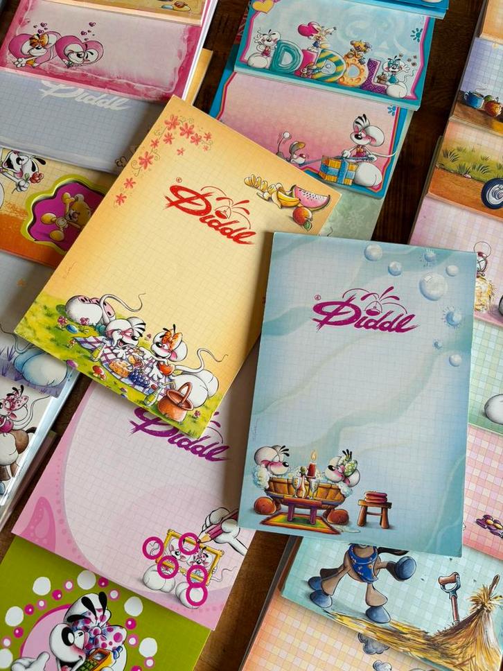 Diddl A5 blaadjes wit gekleurd zeldzaam, Verzamelen, Diddl, Zo goed als nieuw, Papier, Kaart of Schrift, Verzenden