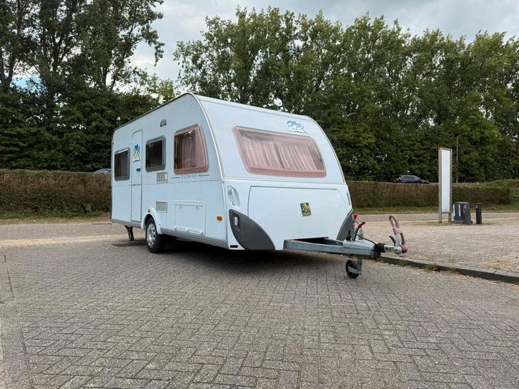 Knaus Sudwind 450 TU 2005, Caravans en Kamperen, Caravans, Bedrijf, tot en met 4, 1000 - 1250 kg, Rondzit, Knaus, Dwarsbed, 4 tot 5 meter