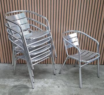 Set 5 x Aluminium terrasstoelen cafe terras bistro stoelen  beschikbaar voor biedingen