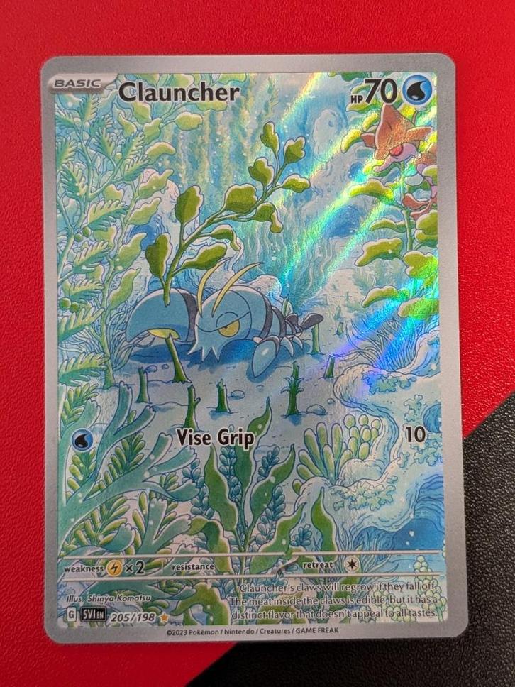 Pokémon kaart (Full Art) - Clauncher [Scarlet & Violet] EN, Hobby en Vrije tijd, Verzamelkaartspellen | Pokémon, Zo goed als nieuw
