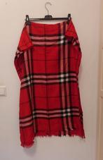 Burberry dames sjaal geruit rood, Ophalen of Verzenden, Zo goed als nieuw, Sjaal