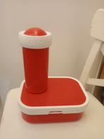 mepal broodtrommel en beker set rood, Diversen, Ophalen of Verzenden, Gebruikt