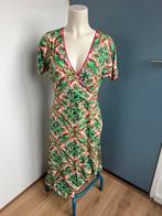 Didi groen roze jersey jurkje 46 viscose, Maat 46/48 (XL) of groter, Ophalen of Verzenden, Zo goed als nieuw, Knielengte