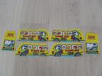 6 Afbeeldingen van stof: Schoolbus. Decoratief / knutselen??, Ophalen of Verzenden, Gebruikt, Materiaal