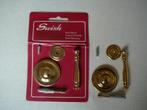 messing eindstuk gordijnrails, 2 setjes swish brass, Huis en Inrichting, Ophalen of Verzenden