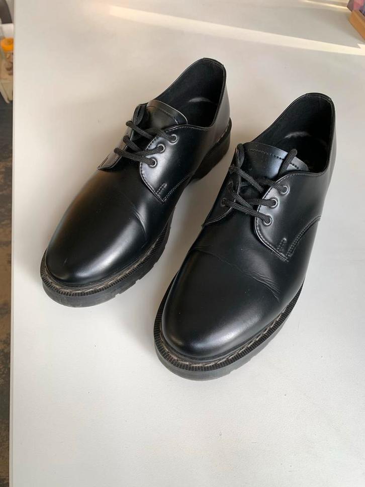 Solovair Vegan Gibson Schoenen + Renovating Cream, Kleding | Heren, Schoenen, Gedragen, Veterschoenen, Zwart, Ophalen of Verzenden