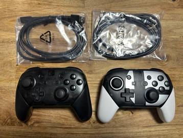 Nintendo Switch Pro Controllers (2x) + Kabels beschikbaar voor biedingen