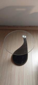 Bijzettafel glasplaat, Huis en Inrichting, Tafels | Bijzettafels, Minder dan 55 cm, Rond, Modern, Ophalen