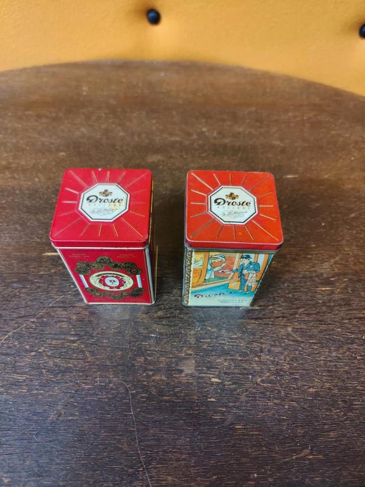 Oude Droste Blikjes Set - Cacao en Chocolade Pastilles!, Verzamelen, Blikken, Zo goed als nieuw, Overige, Droste, Ophalen of Verzenden