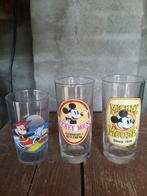 Mickey mouse glazen, Verzamelen, Disney, Ophalen of Verzenden, Mickey Mouse, Gebruikt, Servies