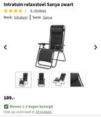 Relaxstoel traploos Intratuin grijs groen, Tuin en Terras, Ligbedden, Ophalen, Zo goed als nieuw, Wicker