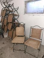 16 Vintage Stalen Tuinstoelen - Feest of Restaurant, Ophalen, Gebruikt, Metaal, Stapelbaar