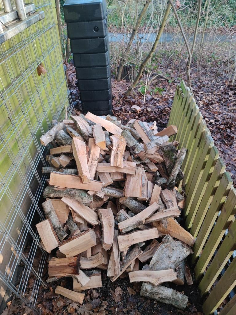 Gekloofd Hout - ca. 2m³, Tuin en Terras, Haardhout, Minder dan 3 m³, Verzenden, Overige houtsoorten, Blokken