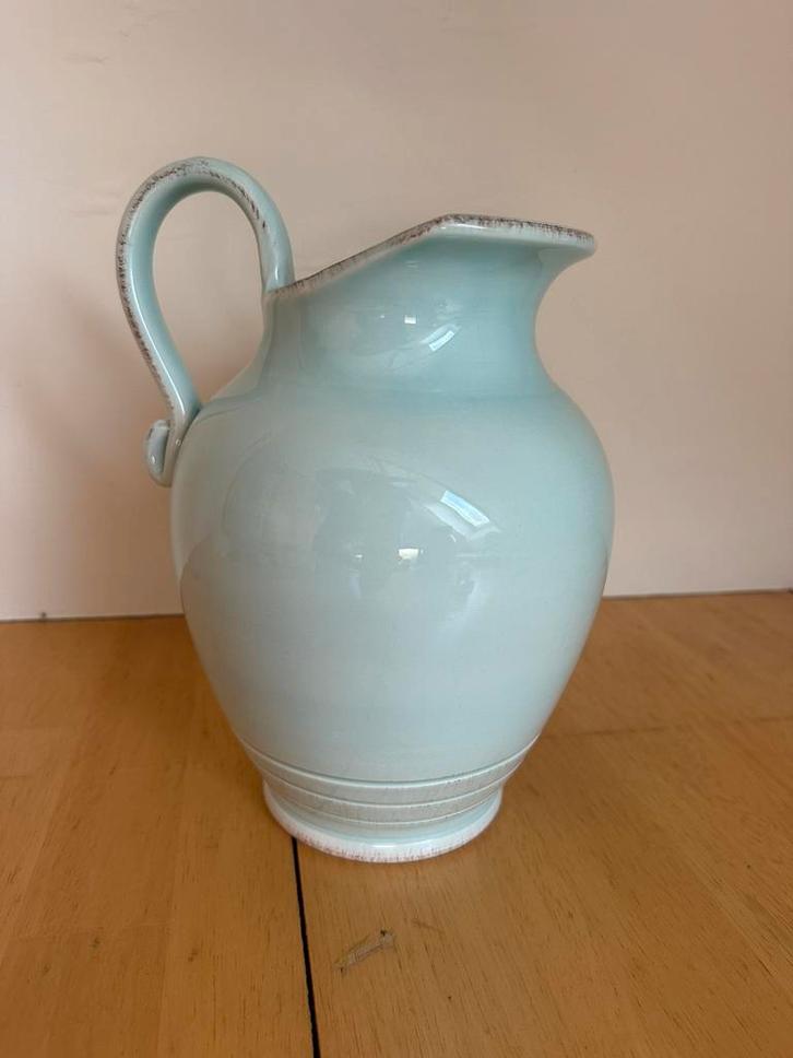 Mooie blauwe kan of vaas van Rice, Huis en Inrichting, Woonaccessoires | Vazen, Zo goed als nieuw, Blauw, Minder dan 50 cm, Steen