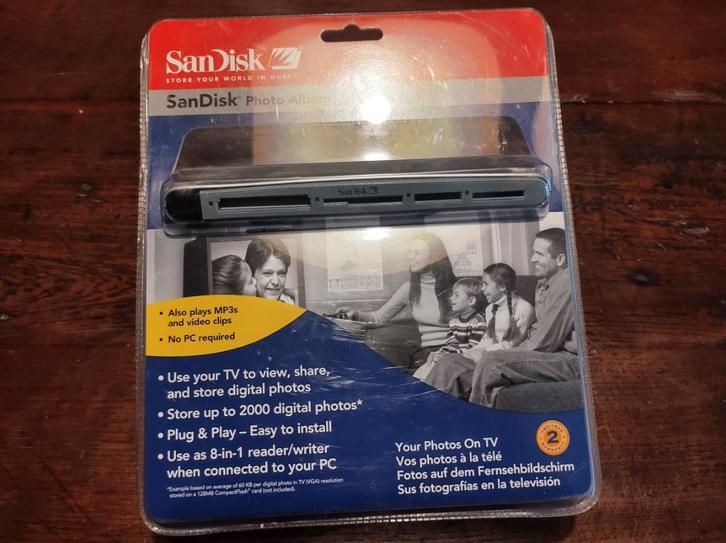 Sandisk SDV2-R Digital Photo Album Card Reader met afstandsb, Audio, Tv en Foto, Fotografie | Digitale fotolijsten, Nieuw, Afstandsbediening
