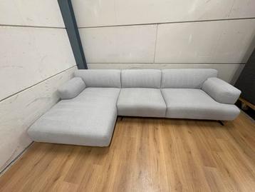 Luxe licht grijze teddy hoekbank - gereinigd beschikbaar voor biedingen