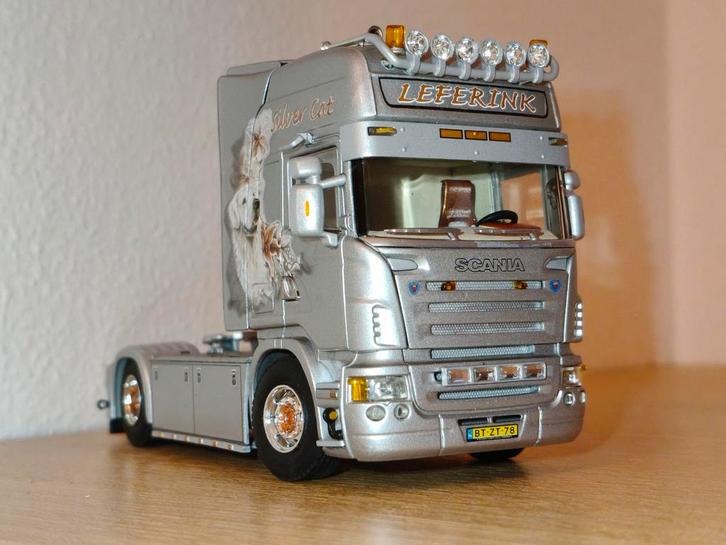 Wsi Scania Leferink Silver Cat, Hobby en Vrije tijd, Modelauto's | 1:50, Zo goed als nieuw, Bus of Vrachtwagen, Wsi, Ophalen of Verzenden