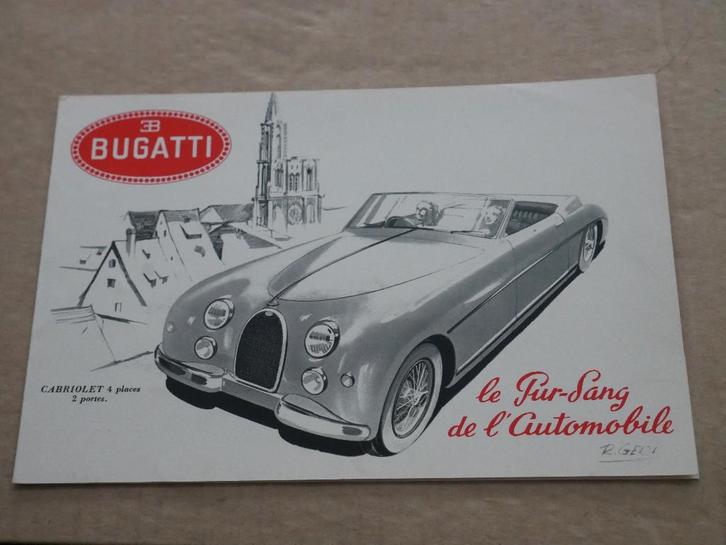 Bugatti Type 101 Berline en Coach  -  Oude Bugatti folder, Boeken, Auto's | Folders en Tijdschriften, Zo goed als nieuw, Overige merken