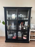 IKEA Malsjo Zwarte Vitrinekast, Huis en Inrichting, Ophalen, 100 tot 150 cm, 25 tot 50 cm, Glas