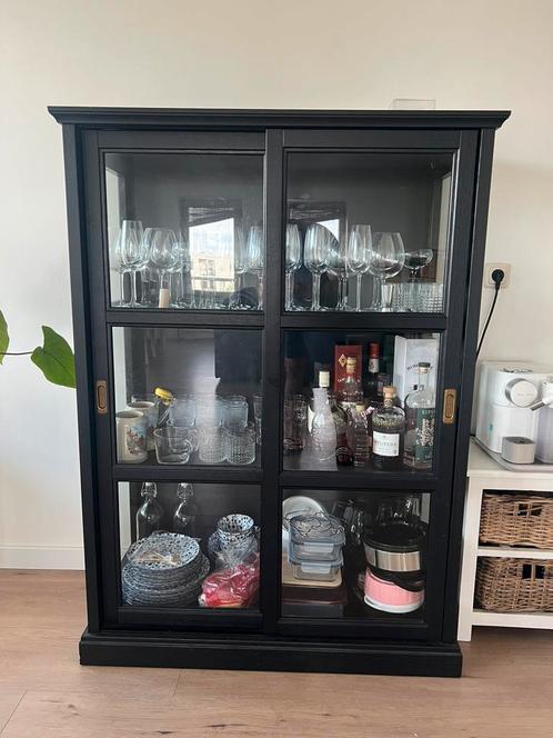 IKEA Malsjo Black colour Bar Console / Crockery Unit, Huis en Inrichting, Kasten | Vitrinekasten, Zo goed als nieuw, 100 tot 150 cm