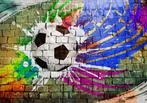 21 Voetbal Colors Vlies Fotobehang 350x250cm in 3 maten, Nieuw, Ophalen of Verzenden