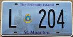 Sint Maarten L-204 nummerplaat kentekenplaat, Ophalen of Verzenden, Zo goed als nieuw, Auto's