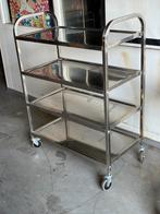 Rvs keuken trolley transport wagen zgan horeca serveerwagen, Ophalen, Zo goed als nieuw, Transportkar