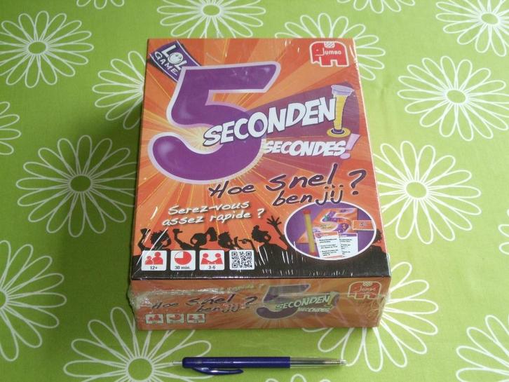 Nieuw in seal: 5 seconden - Hoe snel ben jij?, Hobby en Vrije tijd, Gezelschapsspellen | Overige, Nieuw, Drie of vier spelers