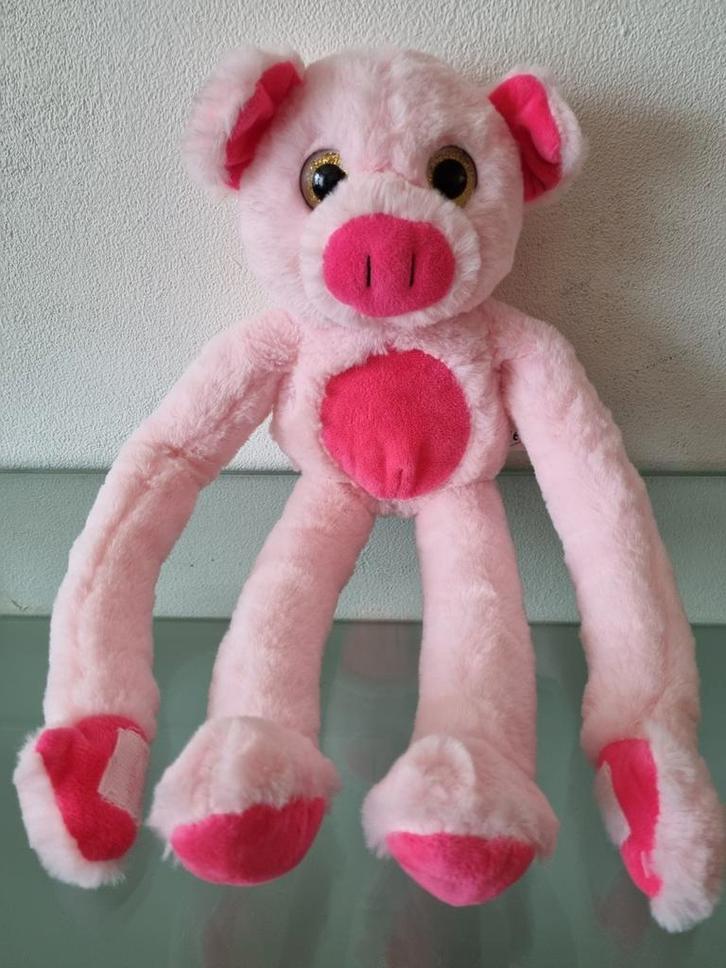 Toi-toys, SLINGERKNUFFEL VARKEN, 48cm, Rose, Label, Nieuw!, Kinderen en Baby's, Speelgoed | Knuffels en Pluche, Nieuw, Overige typen