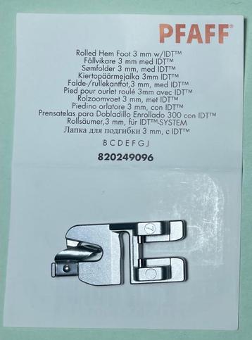 Rolzoomvoet 3mm Pfaff (origineel) beschikbaar voor biedingen
