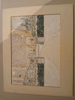 Schilderij Buiten Kliniek Oud Bussum, Antiek en Kunst, Kunst | Litho's en Zeefdrukken, Ophalen of Verzenden