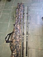 2 Karperhengels 2.70m Vierdelig + Foudraal, Watersport en Boten, Hengelsport | Karpervissen, Ophalen, Gebruikt, Werphengel
